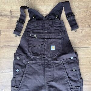 Carhartt Women's Warm Duck Washed Bib Overall Overalls Brown XS Warmest